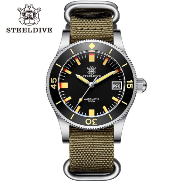 Steeldive SD1952T ''Fifty Fathoms Barakuda'' Diver 300m Automatic NH35  Movement - Straps and More
